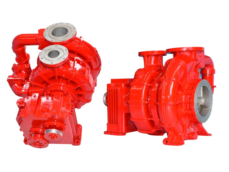 Fire pumps for medium and low pressure vehicles